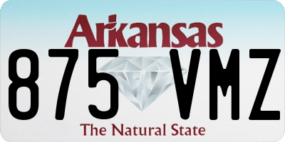 AR license plate 875VMZ