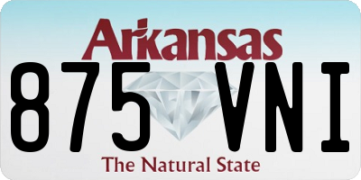 AR license plate 875VNI