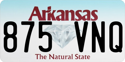 AR license plate 875VNQ