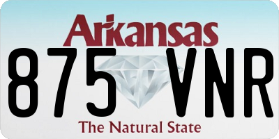 AR license plate 875VNR