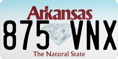 AR license plate 875VNX