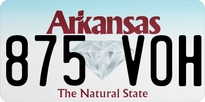 AR license plate 875VOH