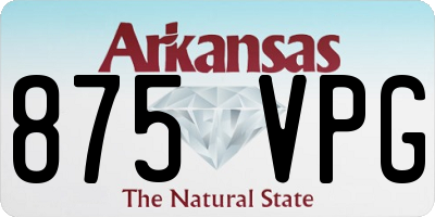 AR license plate 875VPG