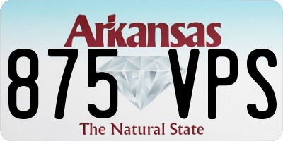 AR license plate 875VPS