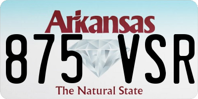 AR license plate 875VSR