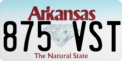 AR license plate 875VST