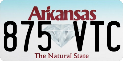 AR license plate 875VTC
