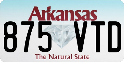 AR license plate 875VTD