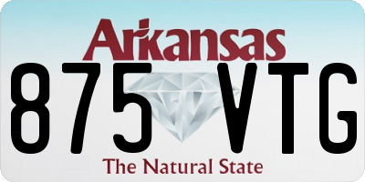 AR license plate 875VTG