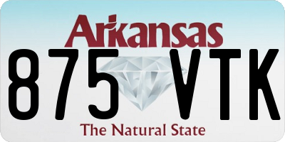 AR license plate 875VTK