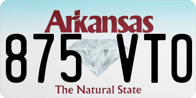 AR license plate 875VTO