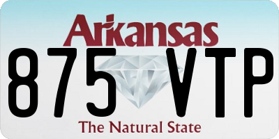 AR license plate 875VTP