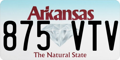 AR license plate 875VTV