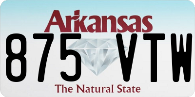 AR license plate 875VTW