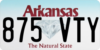 AR license plate 875VTY