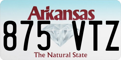 AR license plate 875VTZ