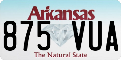 AR license plate 875VUA