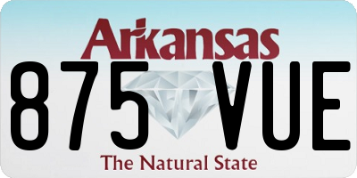 AR license plate 875VUE