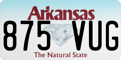 AR license plate 875VUG