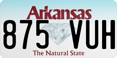 AR license plate 875VUH