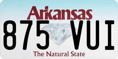 AR license plate 875VUI
