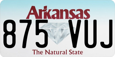 AR license plate 875VUJ