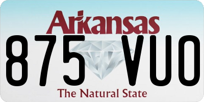 AR license plate 875VUO