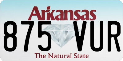 AR license plate 875VUR
