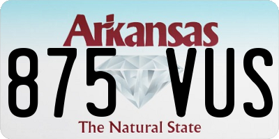 AR license plate 875VUS