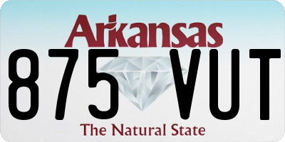 AR license plate 875VUT