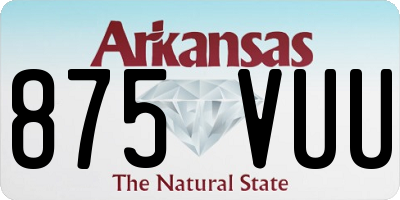AR license plate 875VUU