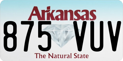 AR license plate 875VUV