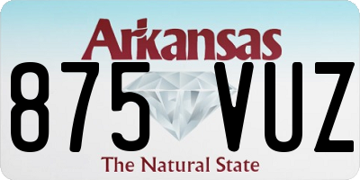 AR license plate 875VUZ