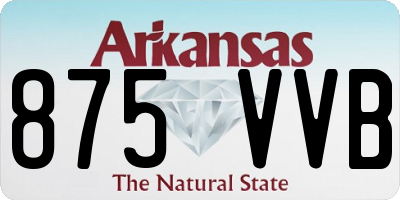 AR license plate 875VVB