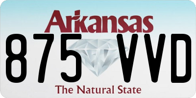 AR license plate 875VVD