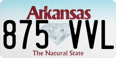 AR license plate 875VVL