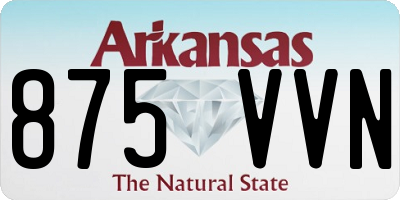 AR license plate 875VVN