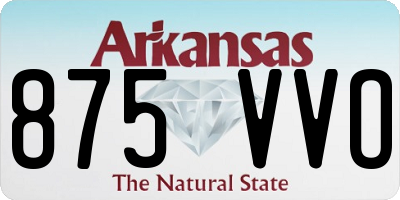 AR license plate 875VVO