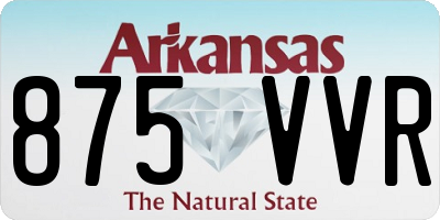 AR license plate 875VVR