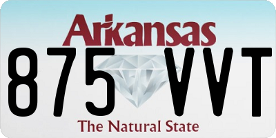 AR license plate 875VVT
