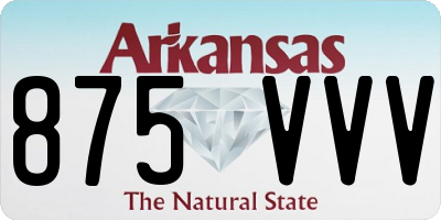 AR license plate 875VVV