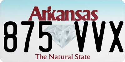 AR license plate 875VVX