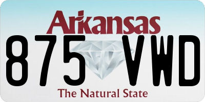AR license plate 875VWD