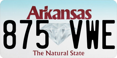AR license plate 875VWE