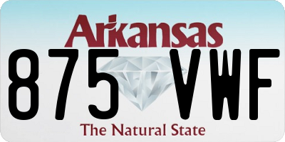 AR license plate 875VWF