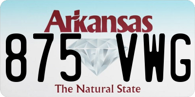 AR license plate 875VWG