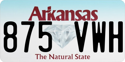 AR license plate 875VWH