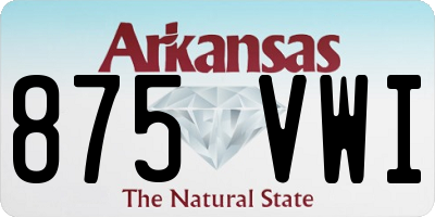 AR license plate 875VWI