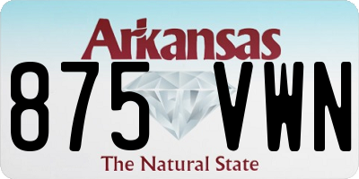AR license plate 875VWN