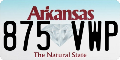 AR license plate 875VWP